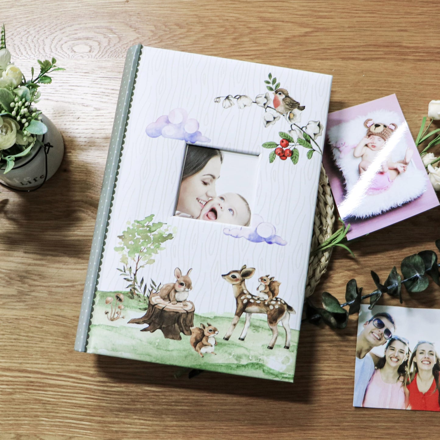 Holoary Baby Photo Album 4    X 6    300 Photos, Newborn Baby Keepsake Gifts For Baby Boy/Girl And New Parents, Woodland Animals