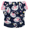 Hybrid Cloth Diaper - Reusable Training Pants, Swim Diaper, Special Needs Briefs, Fits From Baby Up To 10 Years (Size 3, Swan)
