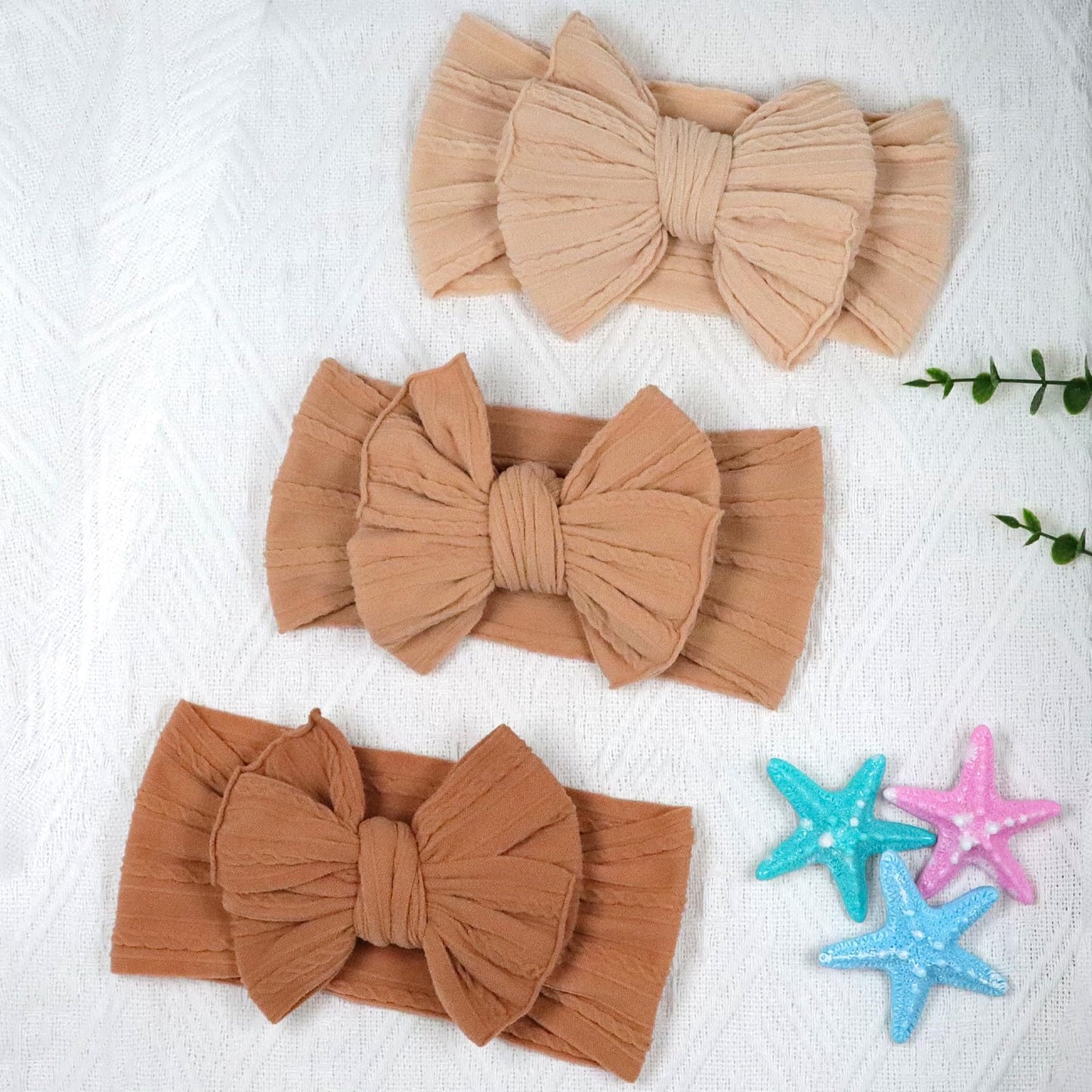 6 Pcs Baby Hair Bows Double Bows Headbands Baby Girls Nylon Headband Soft Hairbands Hair Accessories For Newborn Infant Toddler