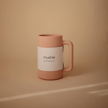 Mushie Baby Bath Rinse Cup | 100% Food Grade Silicone | Wash Rinser Cup For Kids (Blush)