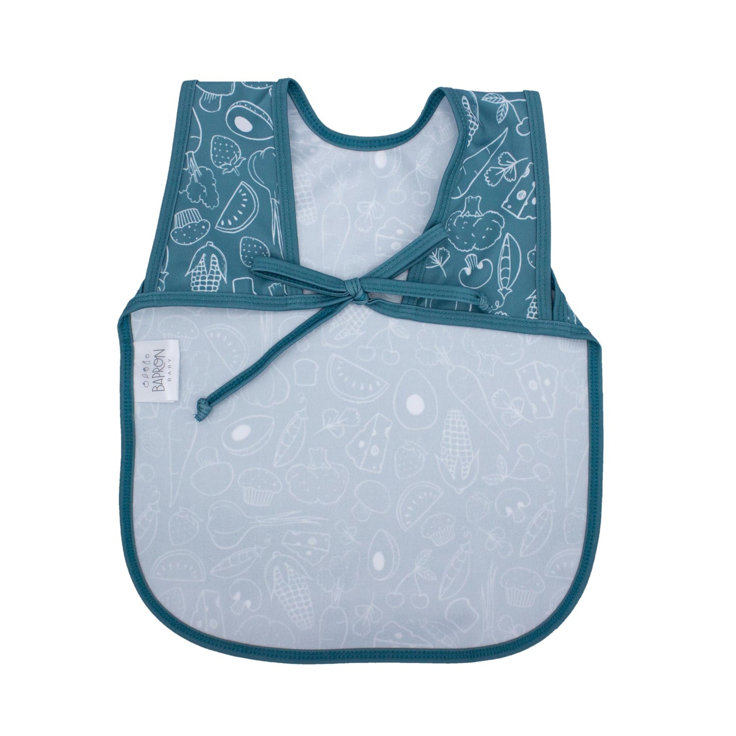 Bapronbaby Neutral Foodie Bapron - No Neck Tie Safer Bib For Baby & Toddler - Soft Waterproof Stain Resistant - Machine Washable