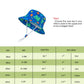 Langzhen Sun Protection Hat For Kids Toddler Boys Girls Wide Brim Summer Outdoor Hat Baby Bucket Hat With Chin Strap (Blue-Whale