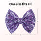 Lanmerry Hair Clip With 5 Inches Sequins Large Bow Alligator Hair Accessory For Girls, Women, Teens, Babies Gift, Deep Purple