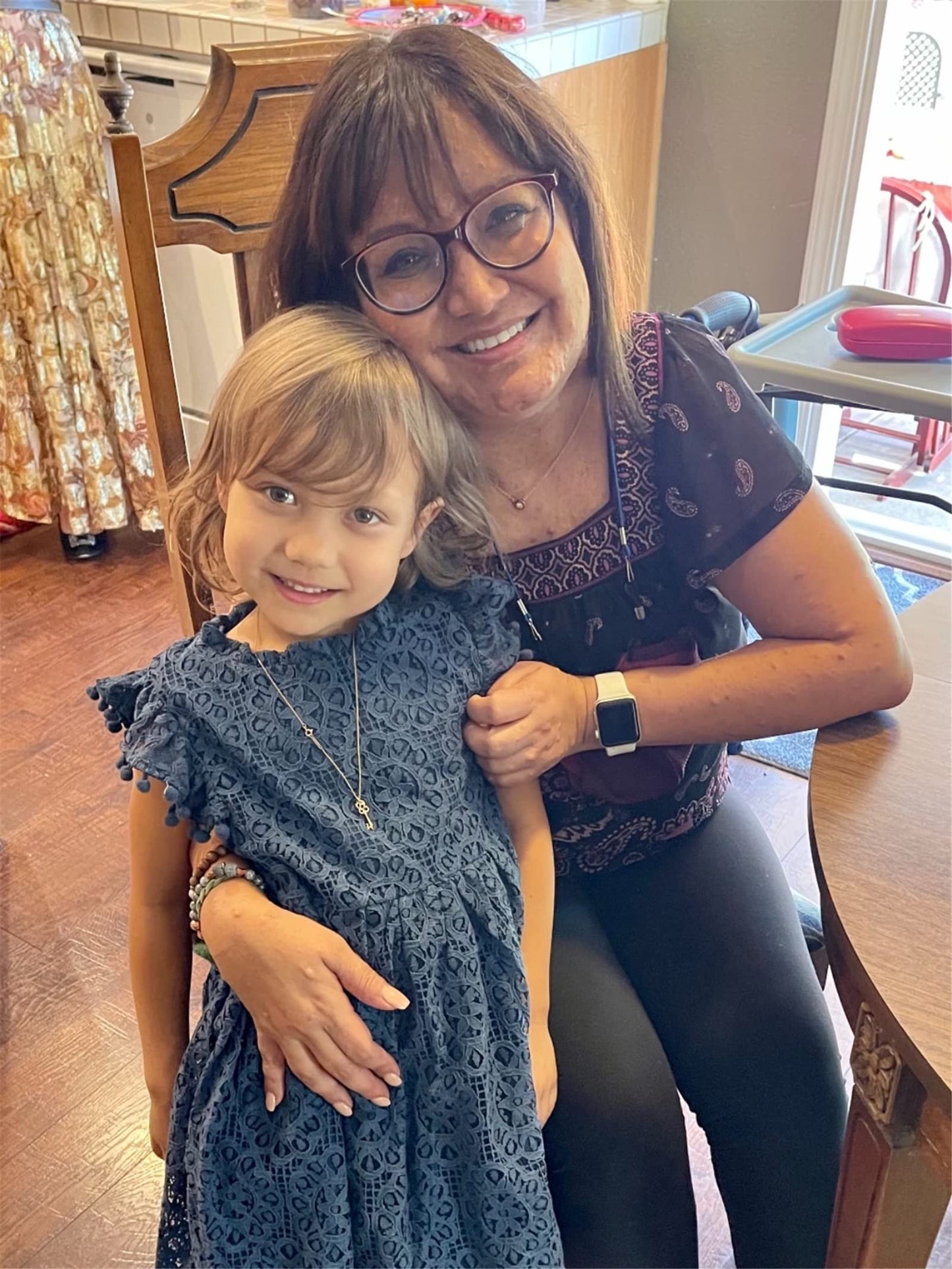 Niyage Toddler Girls Elegant Lace Pom Pom Flutter Sleeve Party Princess Dress Navy Bule 110