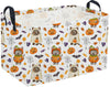 Sanjiaofeng Rectangular Kids Basket Halloween Storage Bins,Cat Storage Basket with Handles.Clothers,Books,Kid s Gifts Bins. (Ca