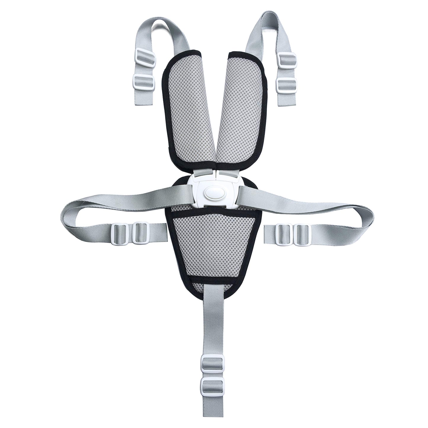 Zarpma High Chair Security Straps, Replacement 5 Point Children Safety Harness With Shoulder Guarding Pads Convertible Straps Fo
