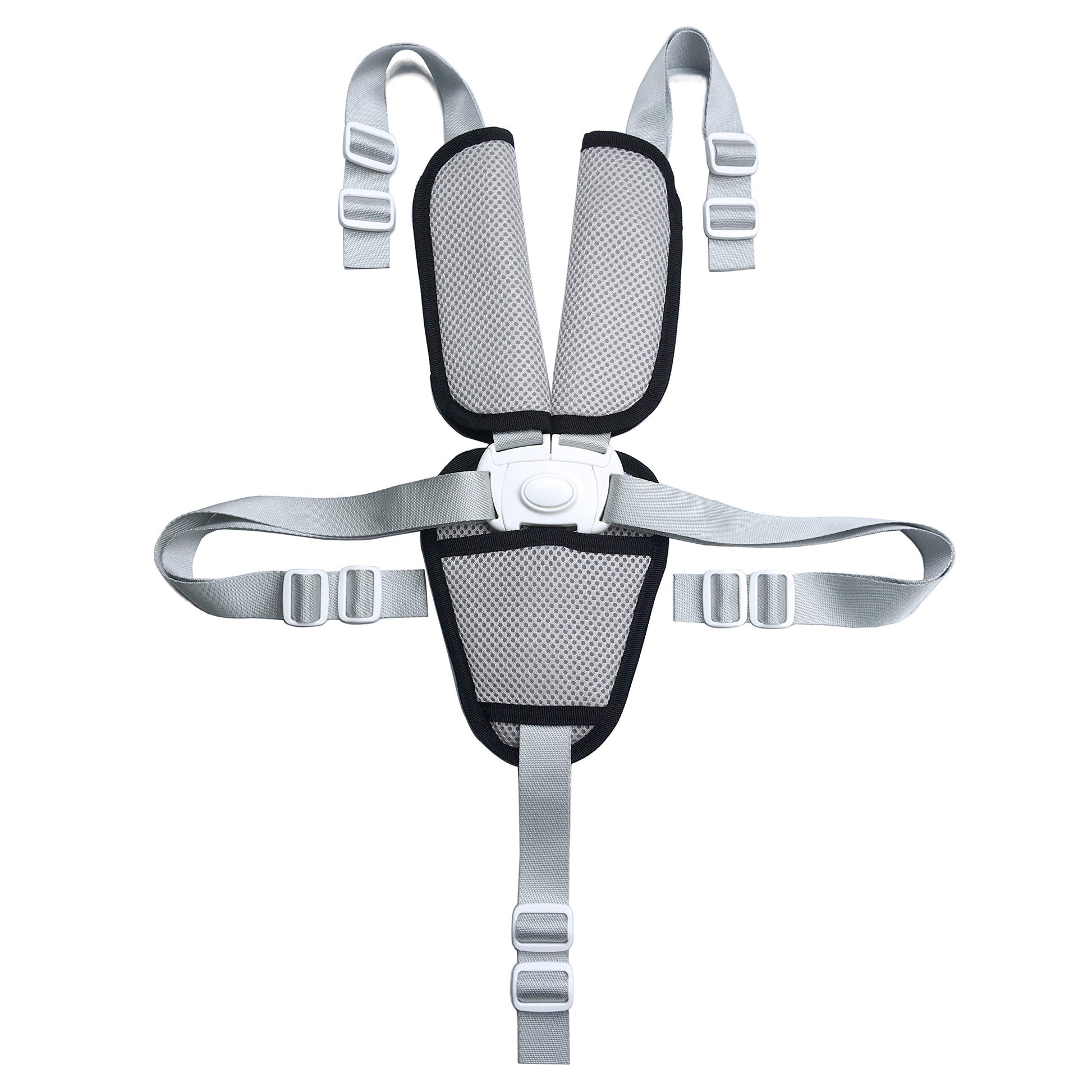 Zarpma High Chair Security Straps, Replacement 5 Point Children Safety Harness With Shoulder Guarding Pads Convertible Straps Fo