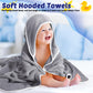 Reginary 4 Pack Baby Hooded Towels Coral Fleece Baby Bath Towels 30 X 30 Inch Soft Absorbent Hooded Bath Blanket For Newborn Tod