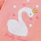 Fullfamous Baby Girl Clothes Gifts Outfits,Fall Winter Long Sleeve Romper And Pant Set Little Swan 18-24 Months
