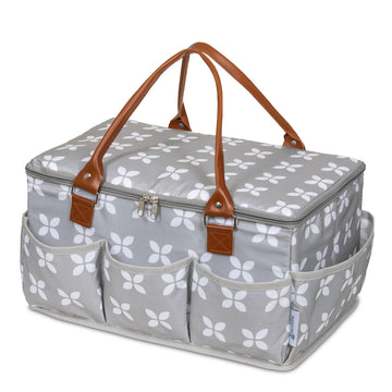 Moteph Extra Large Diaper Caddy, Craft, Toy Organizer With Zip-Top Cover With Waterproof Wet/Dry Bag - Perfect For Baby Shower