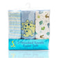 Spasilk Baby 3 Pack Soft Terry Hooded Towel Set For Newborn Boys And Girls Blue Dino, 26X30 Inch, (301-008)