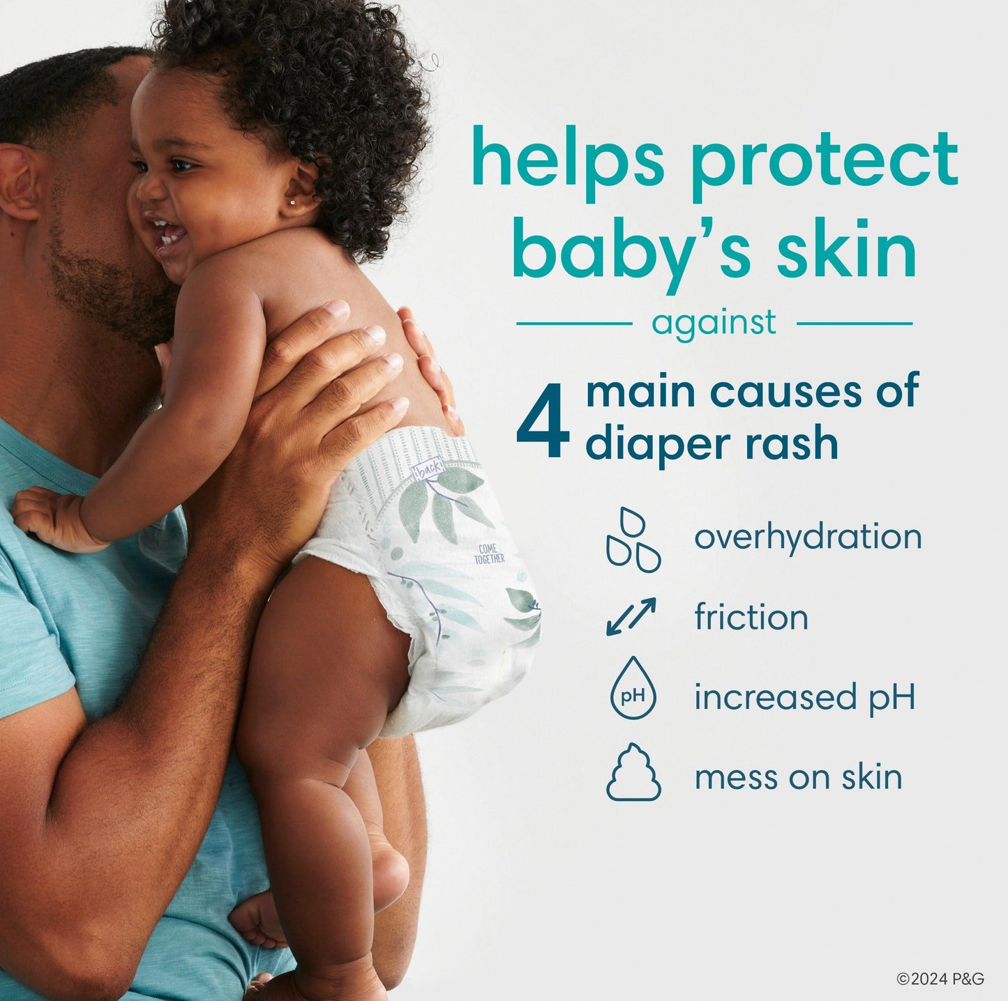 Pampers Pure Protection Diapers Newborn - Size 0, 128 Count, Hypoallergenic Premium Disposable Baby Diapers