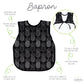 Bapronbaby Pineapple Monochrome Bapron - No Neck Tie Safer Bib For Baby & Toddler - Soft Waterproof Stain Resistant - Machine Wa