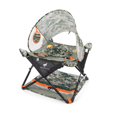 Bright Starts Ford Bronco Pop N Jump Portable Baby Jumper, Foldable Indoor/Outdoor Baby Jumper with Sensory Activities, Ages 6-
