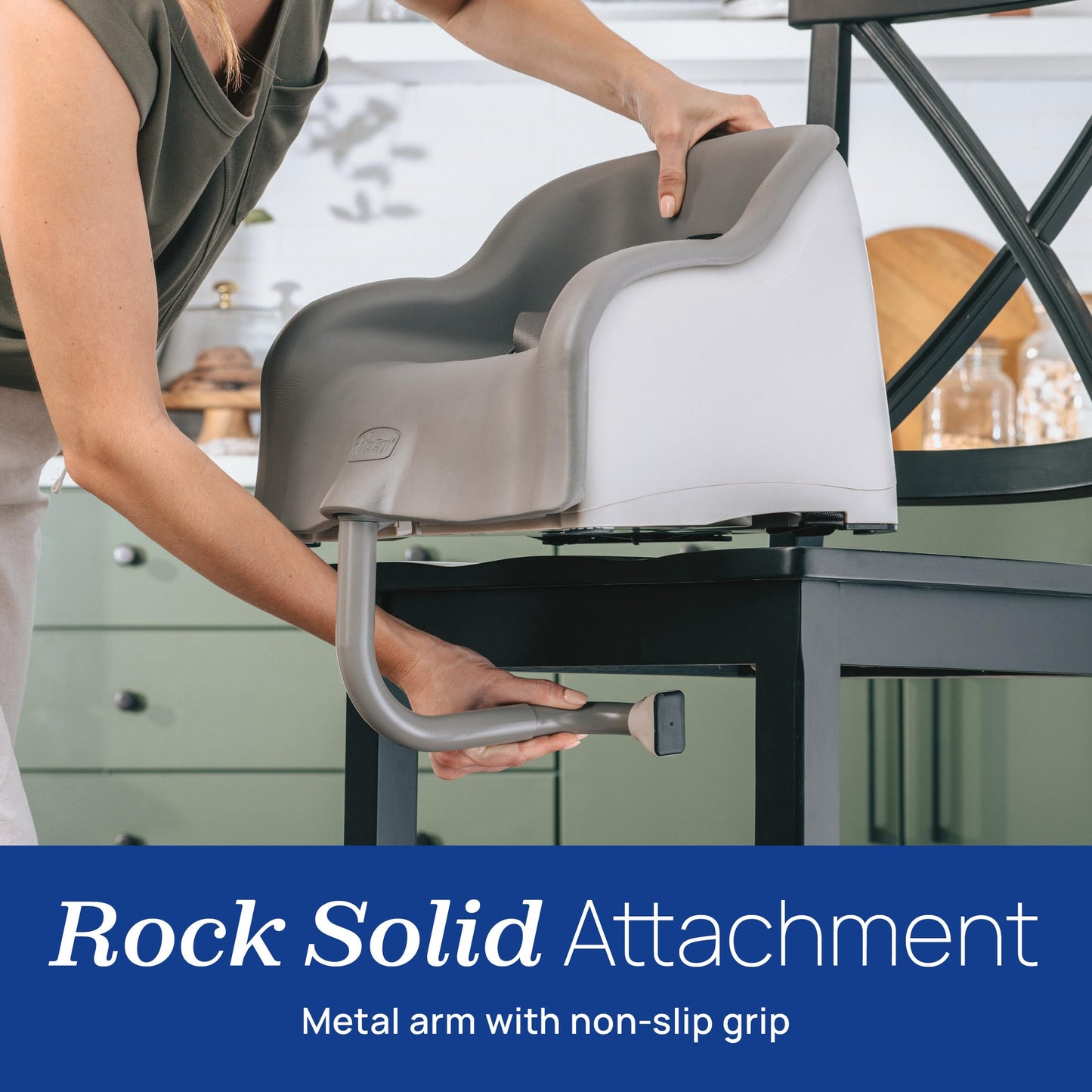 Chicco Chicco Cinch Clamping Booster Seat With Quick Set Up, Easy-To-Clean Removable Seat Cushion And 3-Point Harness | Mocha/Gr