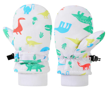 Enbaohui Baby Waterproof Mittens Threaded Waterproof Fleece Lined Glove Kids Snow Ski Mitten For Boys Girls 6Months-5T