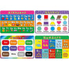 Patelai 4 Pcs Educational Preschool Placemat For Toddler And Kid, Non Slip Washable Reusable Learning Placemat For Nursery Homes
