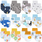 12 Pairs Newborn Baby Mittens Infant Toddler Gloves No Scratch Mittens Gloves for 0-6 Months Baby Boys Girls (Multicolor, Cartoo