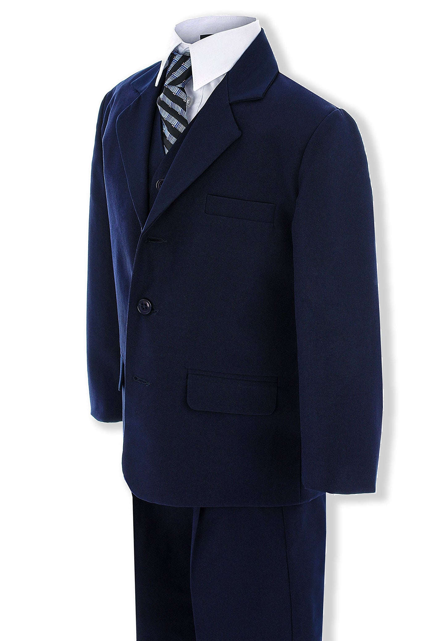 Navy Blue Formal Suit Set From Baby To Teens Gg230 (12, Navy Blue)