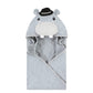 Hudson Baby Unisex Baby Cotton Animal Face Hooded Towel, Gray Hippo, One Size