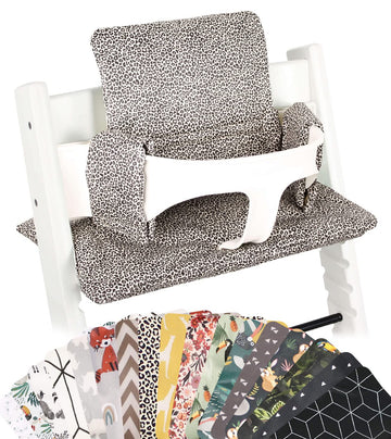 Ukje Cushion Compatible With Stokke Tripp Trapp - Soft Seat For Infants, Babies & Toddlers, High Chair Accessories, Cotton Fabri