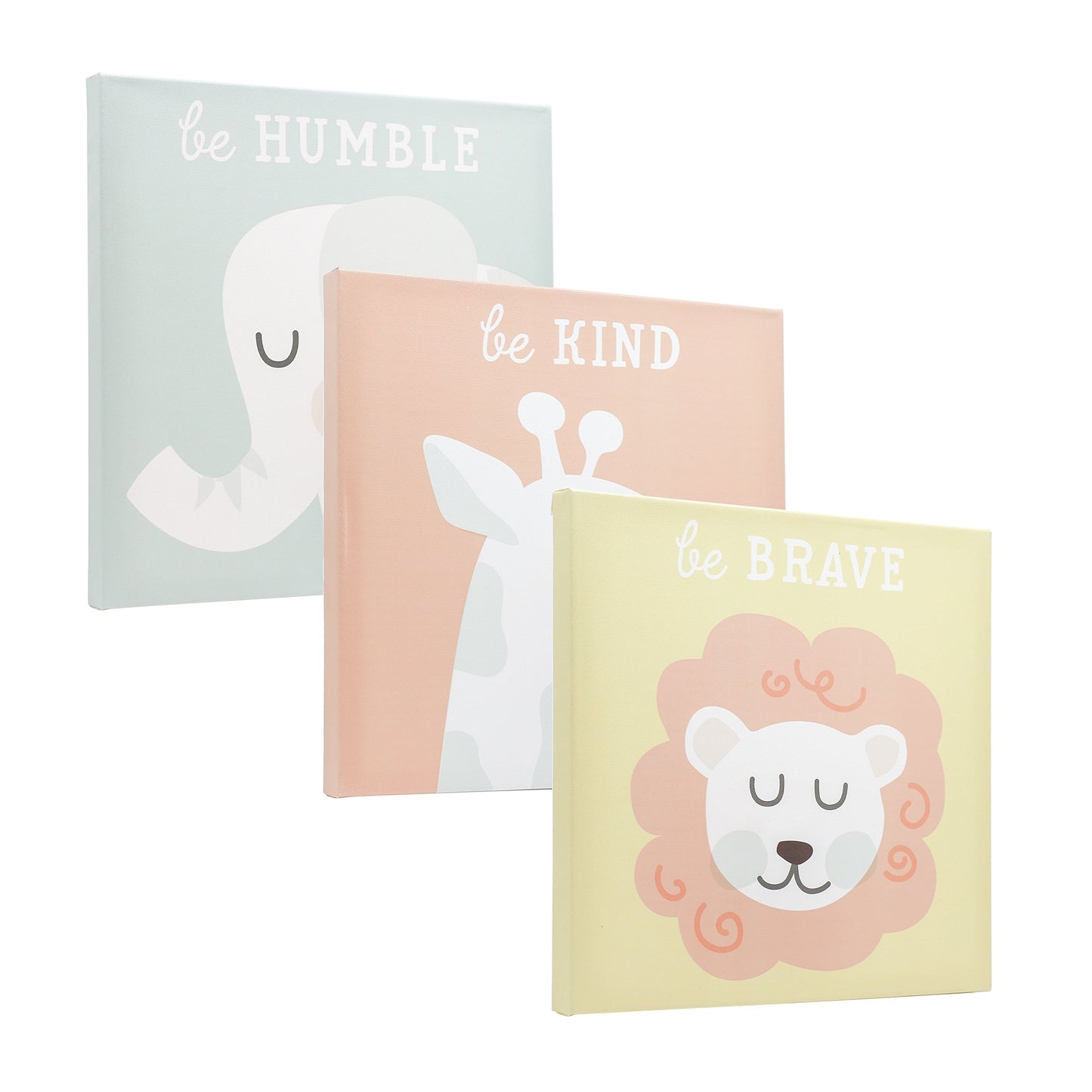 tiny ideas Pastel Animal Canvas Artwork - Postive Affirmations, Gender Neutral Nursery Wall D  cor, Gift For New And Expecting P