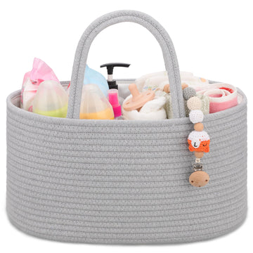 Comse Baby Diaper Caddy Organizer, Diaper Basket, Baby Car Organizer, Diaper Change Organizer, Portable Tote Bag With Divider, G