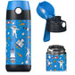 Jarlson    Kids Water Bottle - Mali - Insulated Stainless Steel Water Bottle With Chug Lid - Thermos - Girls/Boys (Space  'Mosai