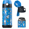 Jarlson    Kids Water Bottle - Mali - Insulated Stainless Steel Water Bottle With Chug Lid - Thermos - Girls/Boys (Space  'Mosai