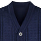 Lilax Baby Boy Cable-Knit Basic Knit Cardigan Sweater 6-9 Months Navy