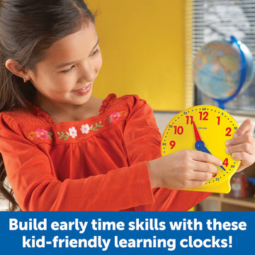 Learning Resources Classroom Clock Kit -25 Pieces, Ages 5+ Clock for Kids, Learning to Tell Time, Clocks for Teaching Time, Teac