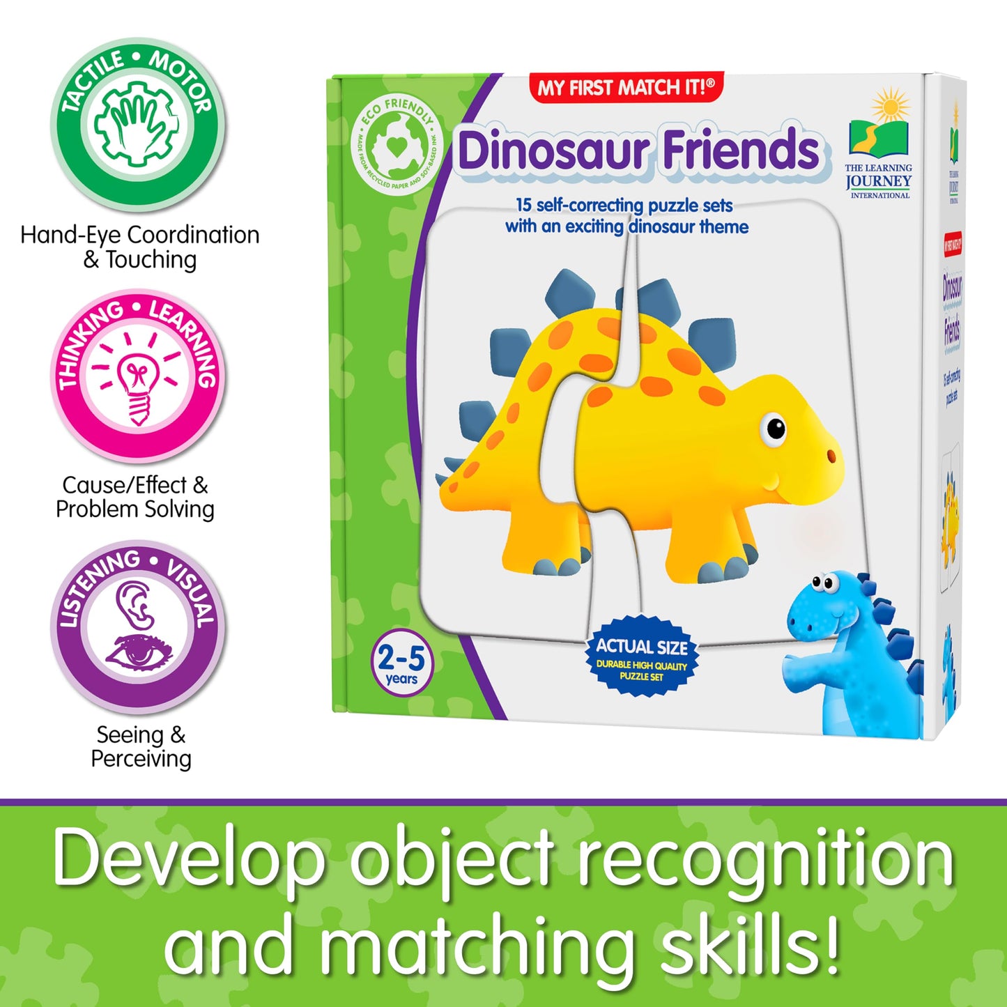 The Learning Journey: My First Match It - Dinosaurs - 2 Year Old Toys, Puzzles for Toddlers, Toddler Puzzle, Educational Toys fo