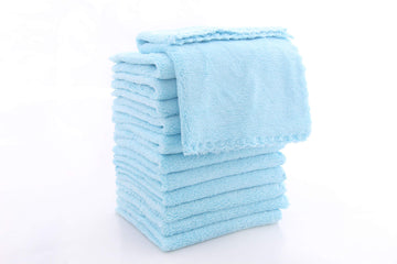 12 Pack Baby Washcloths - Extra Absorbent And Soft Wash Clothes For Newborns, Infants And Toddlers - Suitable For Baby Skin And