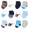 Luvable Friends Unisex Baby Newborn And Baby Terry Socks, Blue Navy Sneakers, 6-12 Months