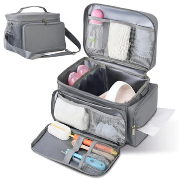 Breast Pump Bag for Spectra S1 S2, Wearable 100% Insulated Diaper Bag with 4 Milk Storage Bags, Diaper Bag Backpack, Pumping Bag