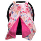 Dear Baby Gear Floral Baby Car Seat Canopy with Snap Button Opening - Newborn & Toddler Carseat Cover - Nursing Covers - Infant 