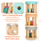 DUCKBOXX XX Montessori Infant Educational Toys, Natural Wood Rolling Rattle Toy, Early Learning Toy for Developing Fine Motor Sk