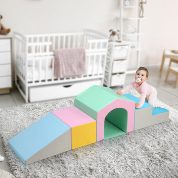 M Hi-Mat Soft Climb And Crawl Activity Play Set,Soft Climbing Toys For Toddlers And Infants,Playtime And Climb Soft Play Set,Cli