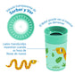Dr. Browns Milestones Cheers 360 Cup Spoutless Transition Cup, Travel Friendly & Leak-Free Sippy Cup, Turquoise Snake, 10 Oz/300