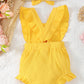 Fullfamous Infant Baby Girl Clothes Outfits Romper Spring Summer Clothing Onesie Bodysuit Jumpsuit Ropa De Bebe Nia Yellow 6-9 M