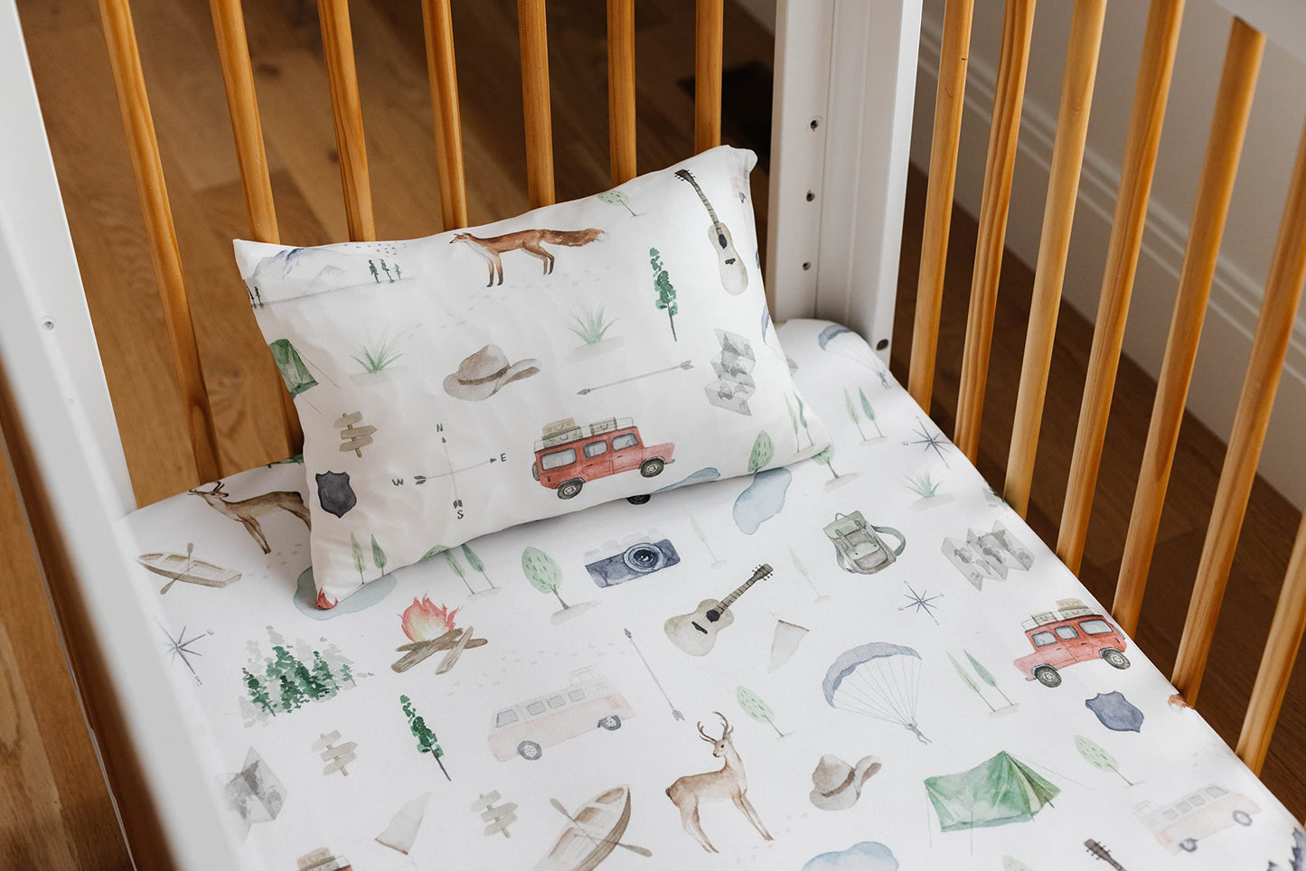 Pobibaby - 2 Pack Premium Toddler Pillowcase - Ultra Soft Jersey Knit - Crib Pillow, Kids Pillow, Travel Pillow Case Cover (Expl