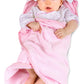Hudz Kidz Hooded Baby Shark Towel, Soft 100% Cotton, Perfect For Newborn Through Toddler (Pink)