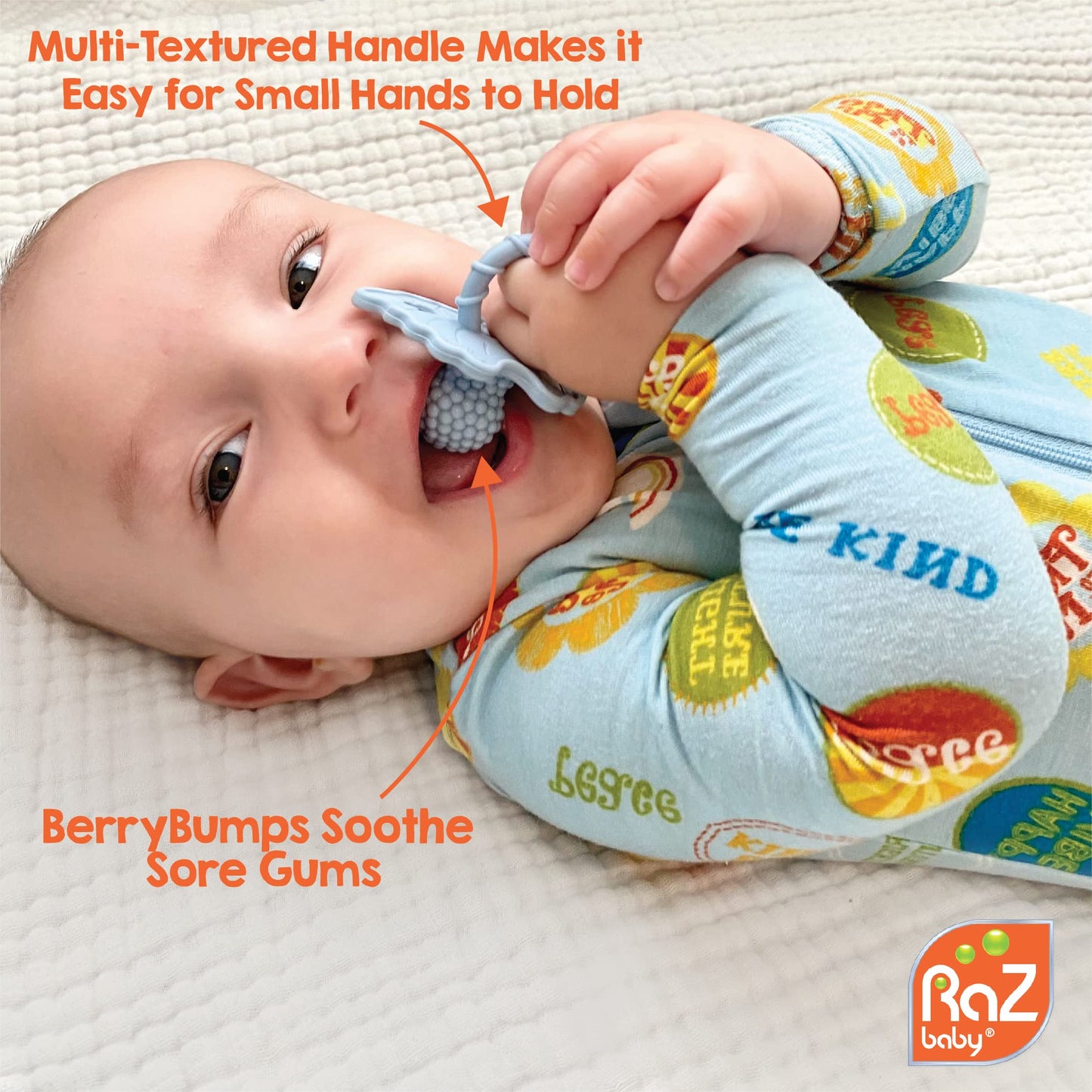RaZbaby RaZbuddy RaZberry Teether/Pacifier Holder w/Removable Baby Teether Toy - 0M+ - Bpa Free (Unicorn)