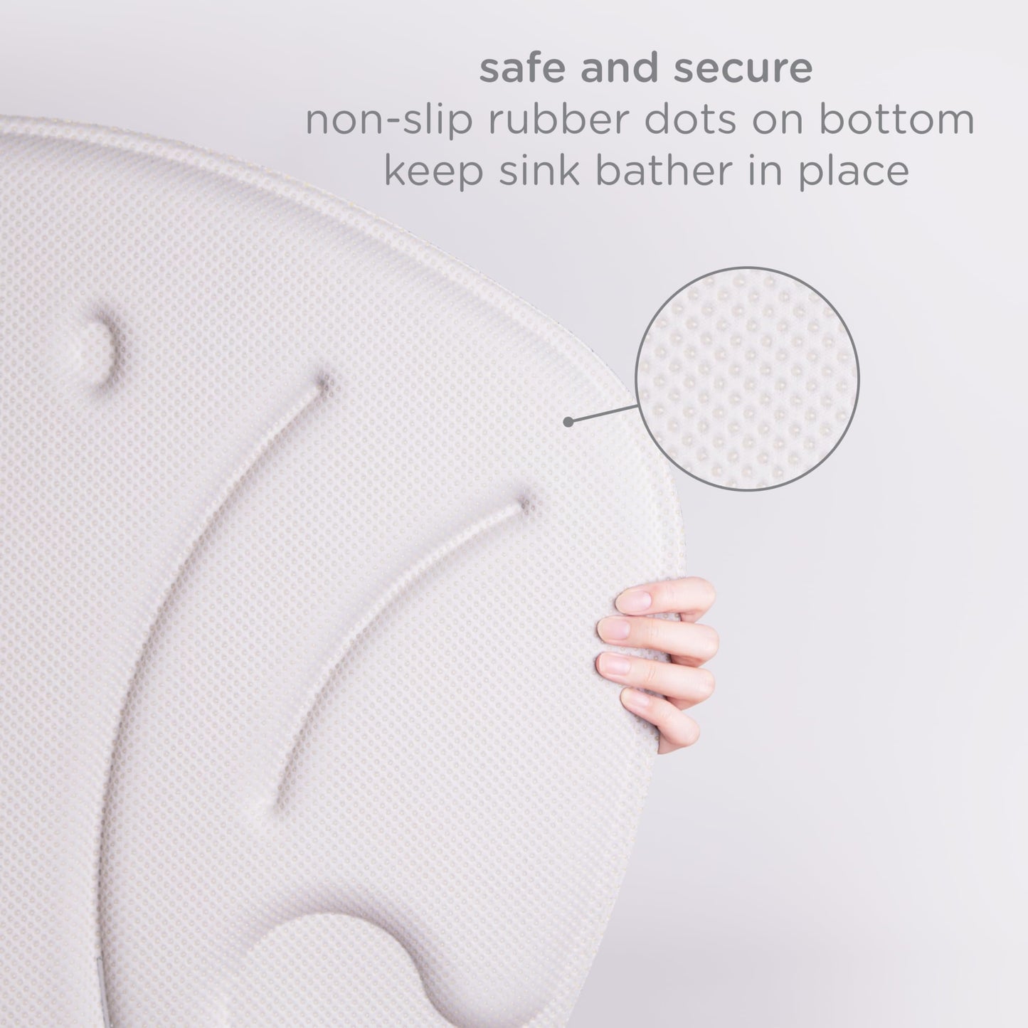 Ubbi Stingray Sink Bather For Baby, Soft Baby Bath Cushion, Newborn Must Have