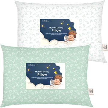 2-Pack Toddler Pillow - Soft Organic Cotton Toddler Pillows For Sleeping - 13X18 Small Pillow For Kids - Kids Pillows For Sleepi