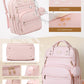 Rosegin Leather Baby Diaper Bag Backpack With Portable Travel Changing Pad Girl Boy, Large Dad Pink Diaper Bags Pacifier Case St