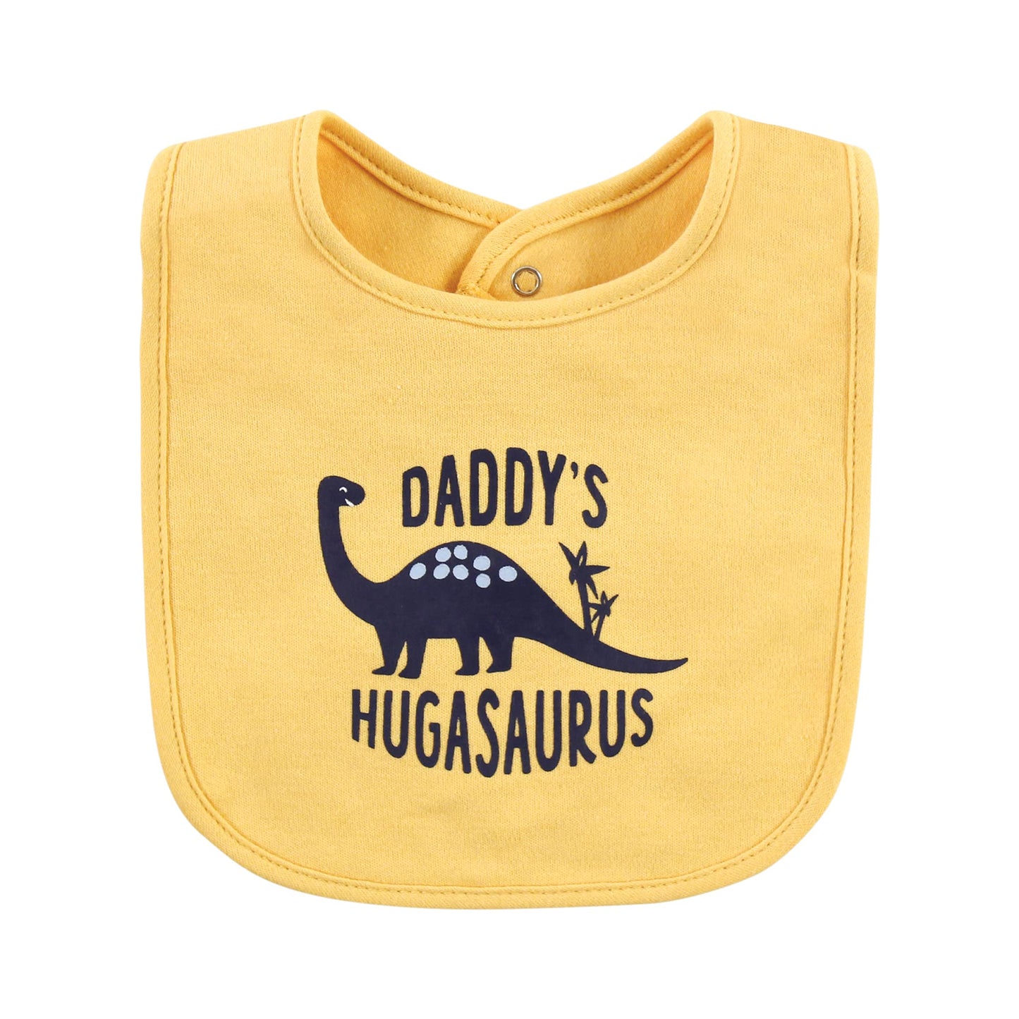Hudson Baby Unisex Baby Cotton Bibs, Hugasaurus, One Size