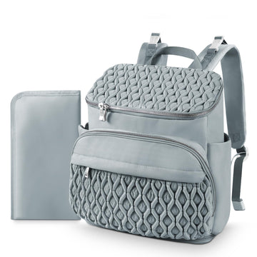 NatuFuse Baby Diaper Bag, Multi-Function Baby Bag for Mom Dad, Diaper Backpack with Changing Pad Stylish Paaleras para Bebe Stro