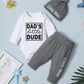 Baby Boy Clothes 3-6 Months Clothes Set Dad Little Dude Long Sleeve Romper Soft Cotton Pant Hat Infant Boy Clothes
