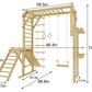 Avenlur Grove 8-In-1 Indoor Jungle Gym With Gymnastic Rings, Climbing Rope, Swing, Slide, Monkey Bars, Rope Wall Net, And Wooden